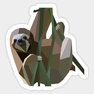 Clear Sloth Geo Sticker